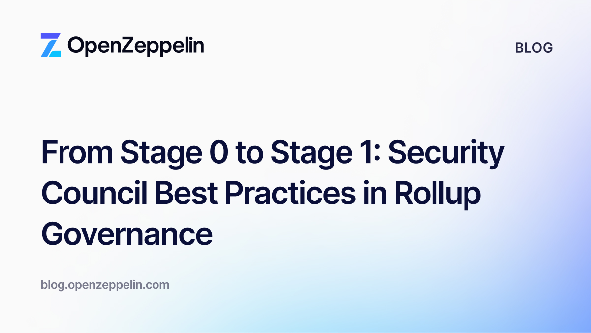 From Stage 0 to Stage 1: Security Council Best Practices in Rollup Governance