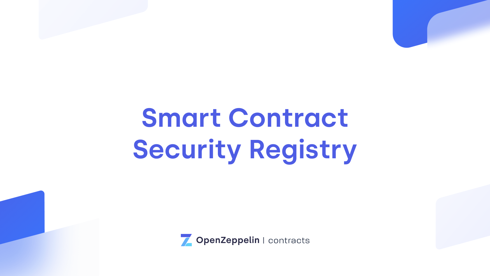 Introducing the Smart Contract Security Registry